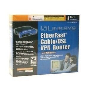 Linksys Cable/ DSL Router 4-Port Switch +‎ BOX BEFSR41 Ver.2 Etherfast